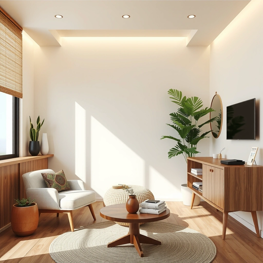 Modern wellness consultation room with natural elements